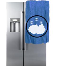Намерзает снег, лед на стенке : холодильник Asko